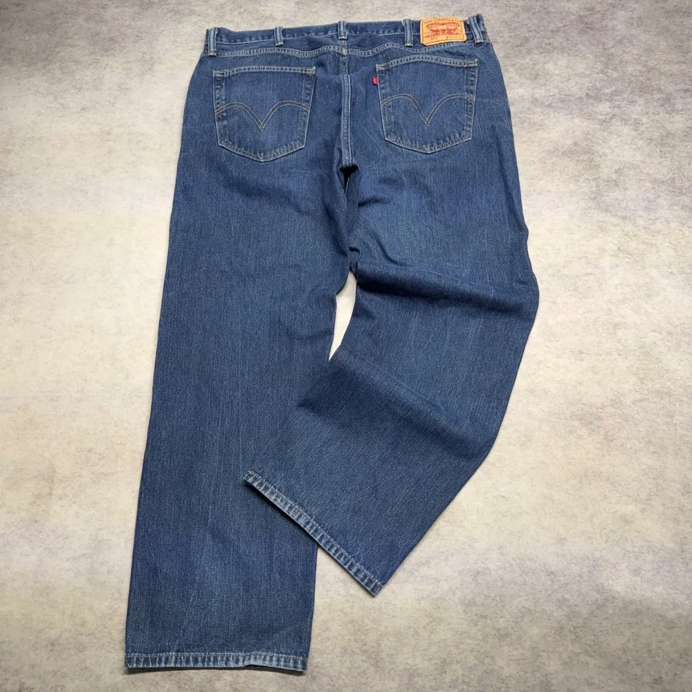 Levi's 505 Regular Straight Fit Mens 42x30 (40x30) Blue Denim Workwear Jeans Y2K